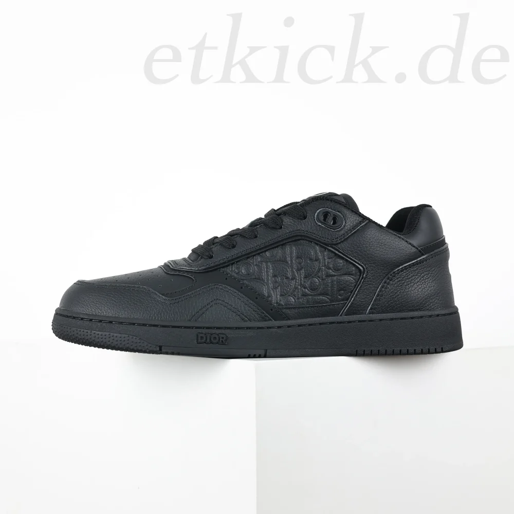 B27 Uptown Low-Top Sneaker Schwarzes genarbtes Kalbsleder und Schwarz – Bild 8