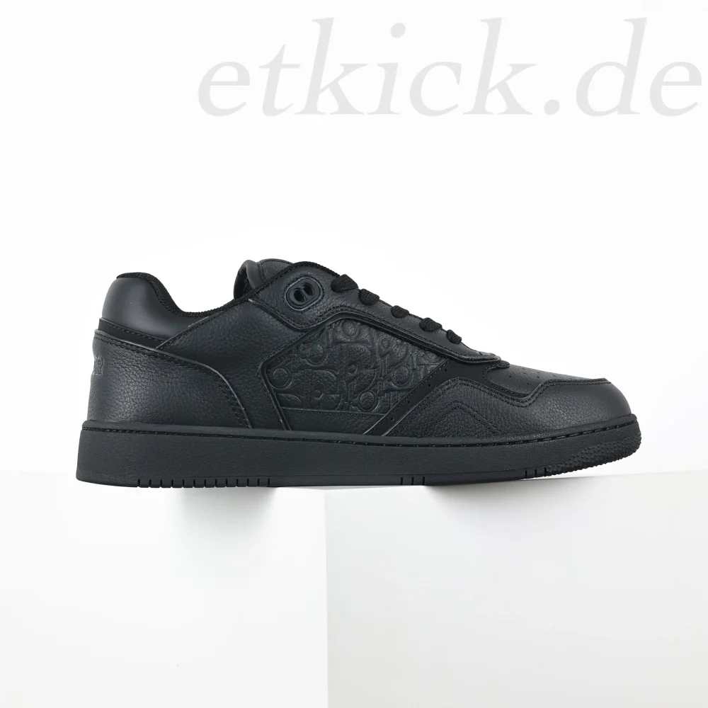 B27 Uptown Low-Top Sneaker Schwarzes genarbtes Kalbsleder und Schwarz – Bild 7