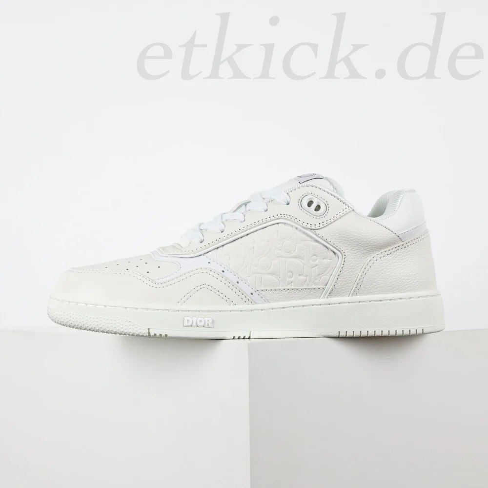 B27 Uptown Low-Top Sneaker aus weißem genarbtem Kalbsleder und weißem Gravity-Leder – Bild 3