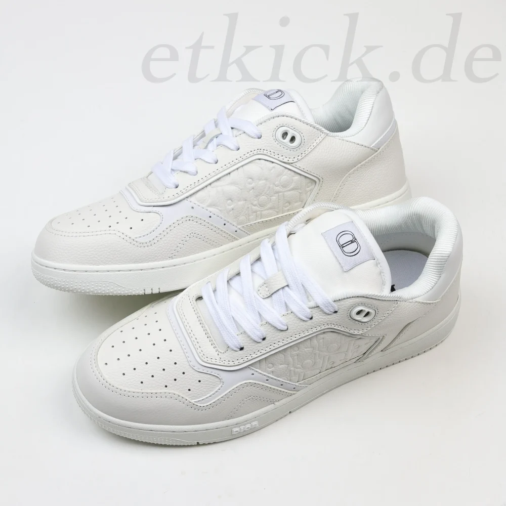 B27 Uptown Low-Top Sneaker aus weißem genarbtem Kalbsleder und weißem Gravity-Leder – Bild 5