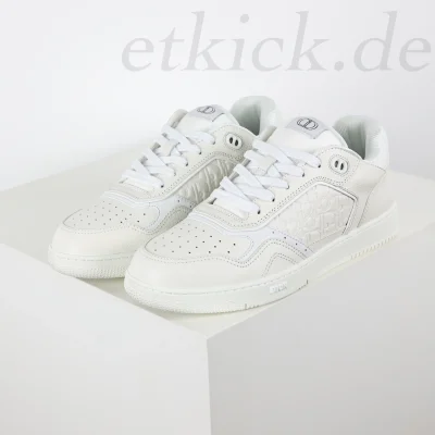 B27 Uptown Low-Top Sneaker aus weißem genarbtem Kalbsleder und weißem Gravity-Leder