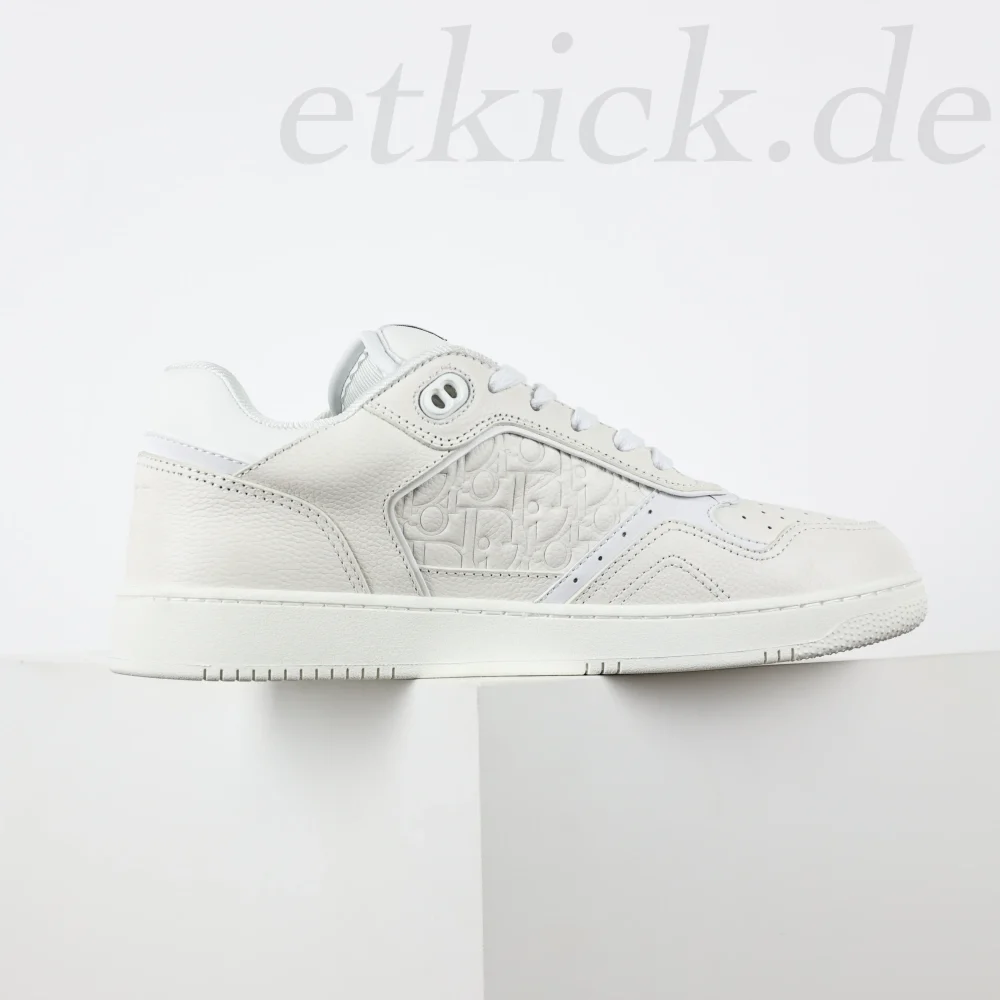 B27 Uptown Low-Top Sneaker aus weißem genarbtem Kalbsleder und weißem Gravity-Leder – Bild 2