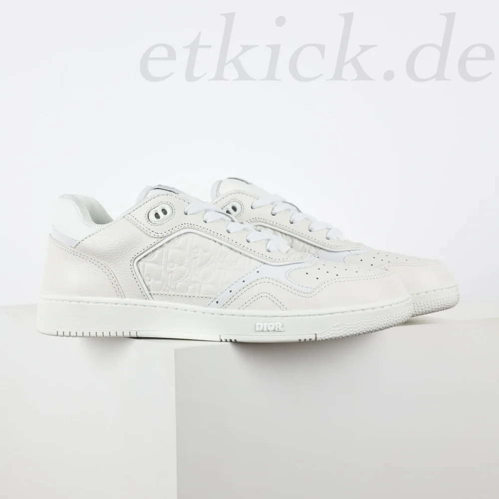 B27 Uptown Low-Top Sneaker aus weißem genarbtem Kalbsleder und weißem Gravity-Leder – Bild 4