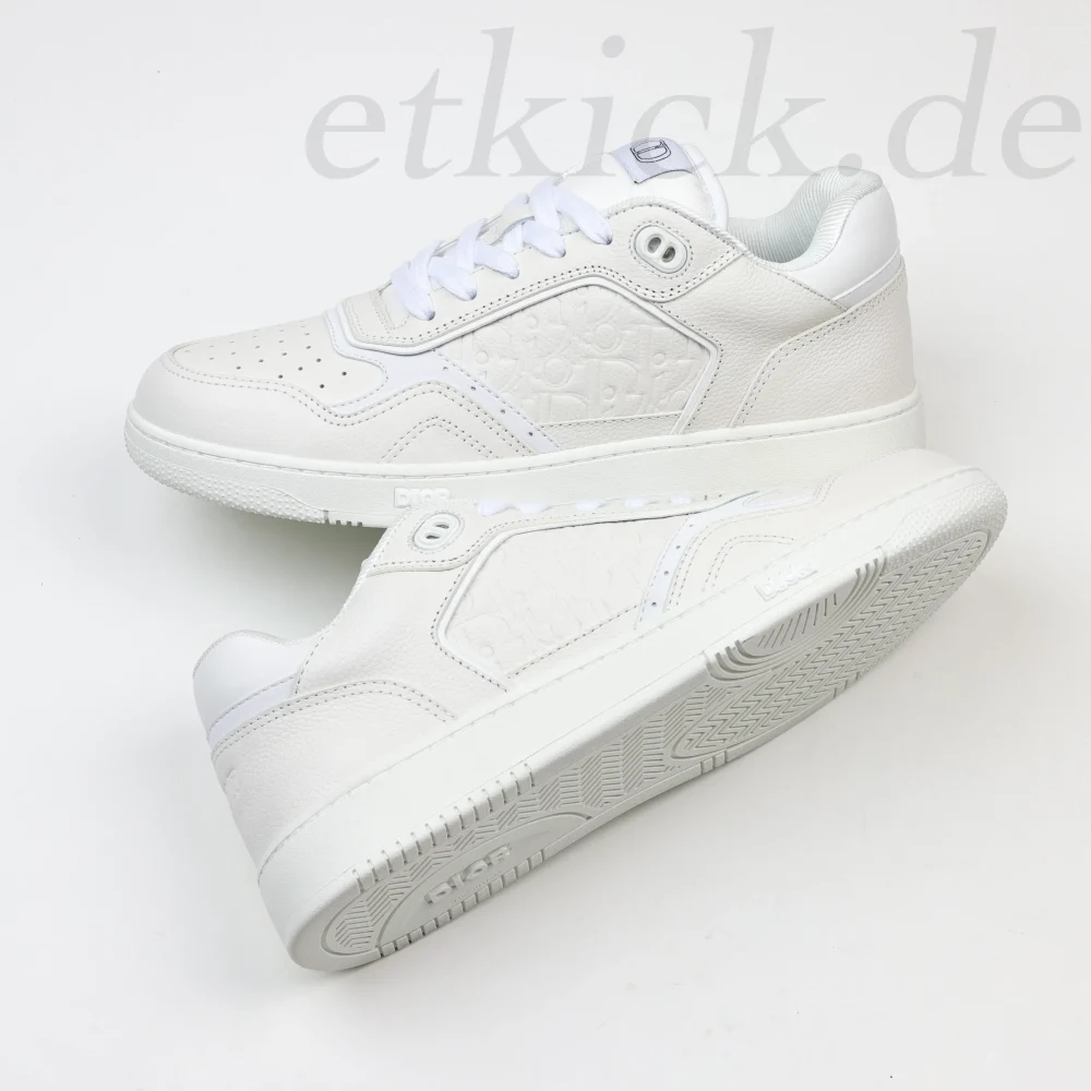 B27 Uptown Low-Top Sneaker aus weißem genarbtem Kalbsleder und weißem Gravity-Leder – Bild 7