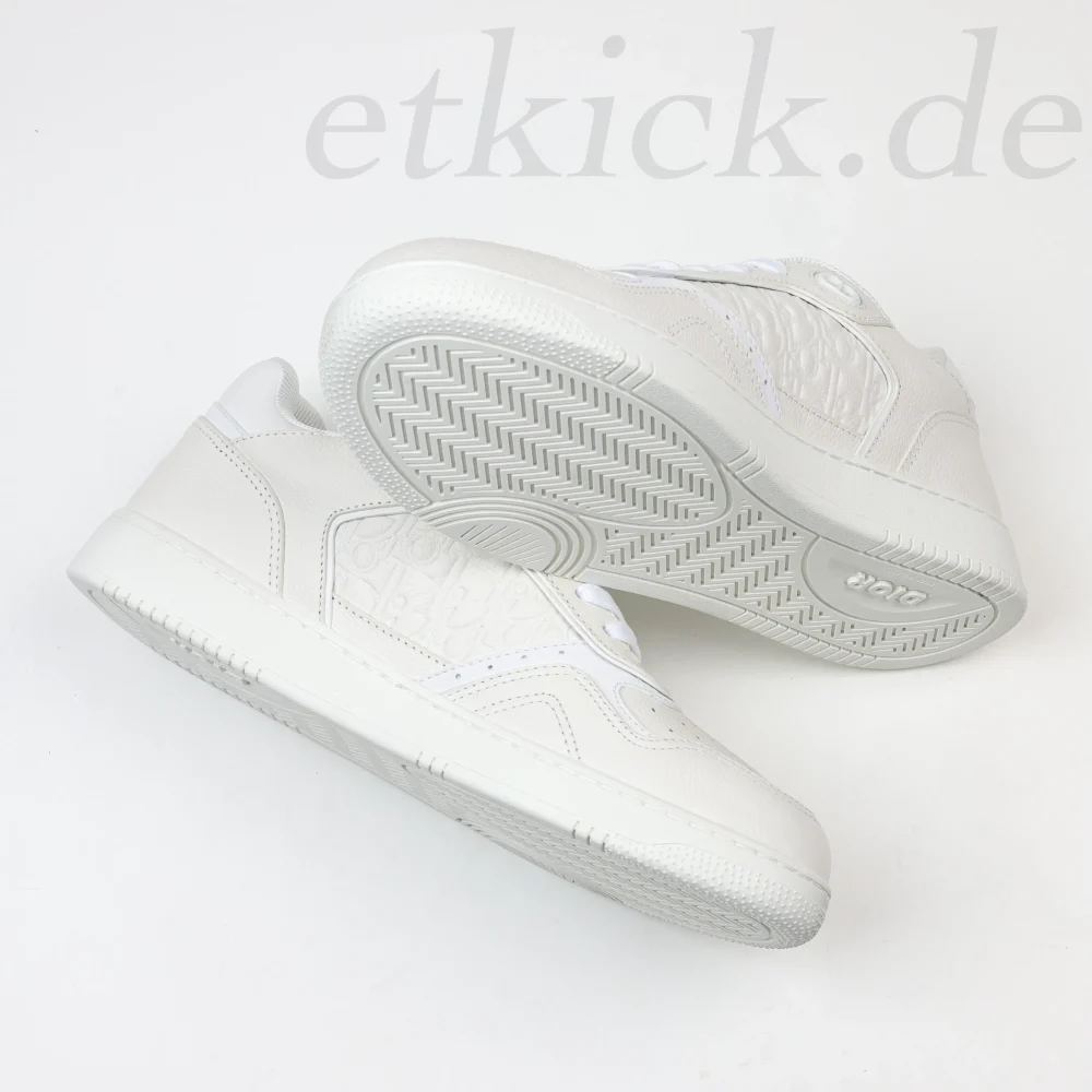 B27 Uptown Low-Top Sneaker aus weißem genarbtem Kalbsleder und weißem Gravity-Leder – Bild 8