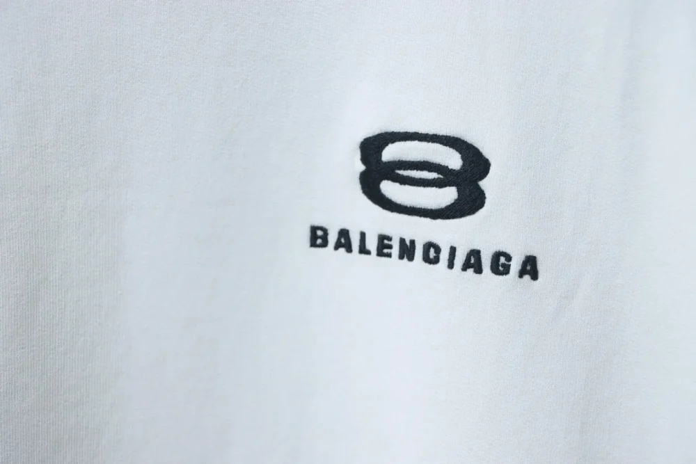 Balenciaga 25FW Patchwork-Kapuzensweatshirt mit Webmuster – Bild 6