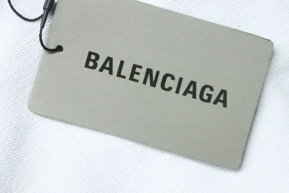 Balenciaga 25FW Patchwork-Kapuzensweatshirt mit Webmuster – Bild 9