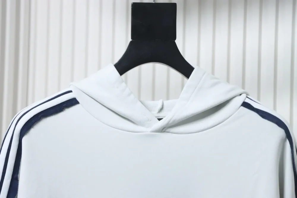 Balenciaga 25FW Patchwork-Kapuzensweatshirt mit Webmuster – Bild 5
