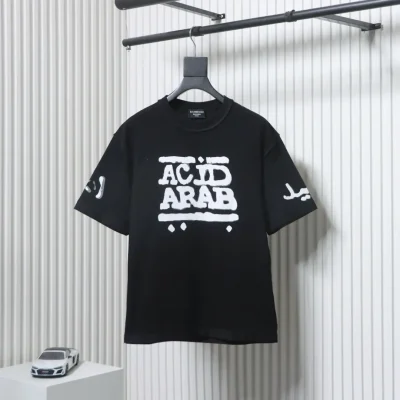 Balenciaga Kurzarmhemd mit Buchstabendruck