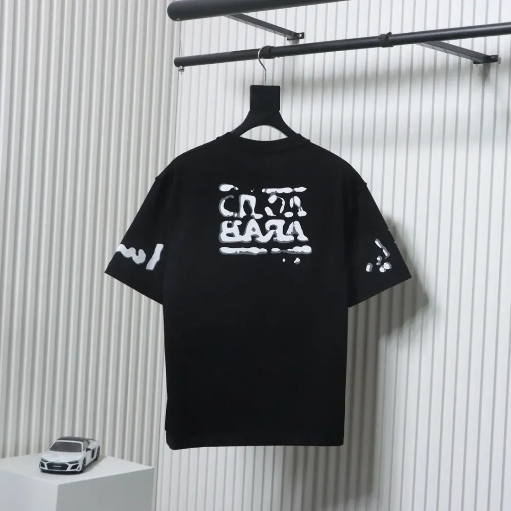 Balenciaga Kurzarmhemd mit Buchstabendruck – Bild 2