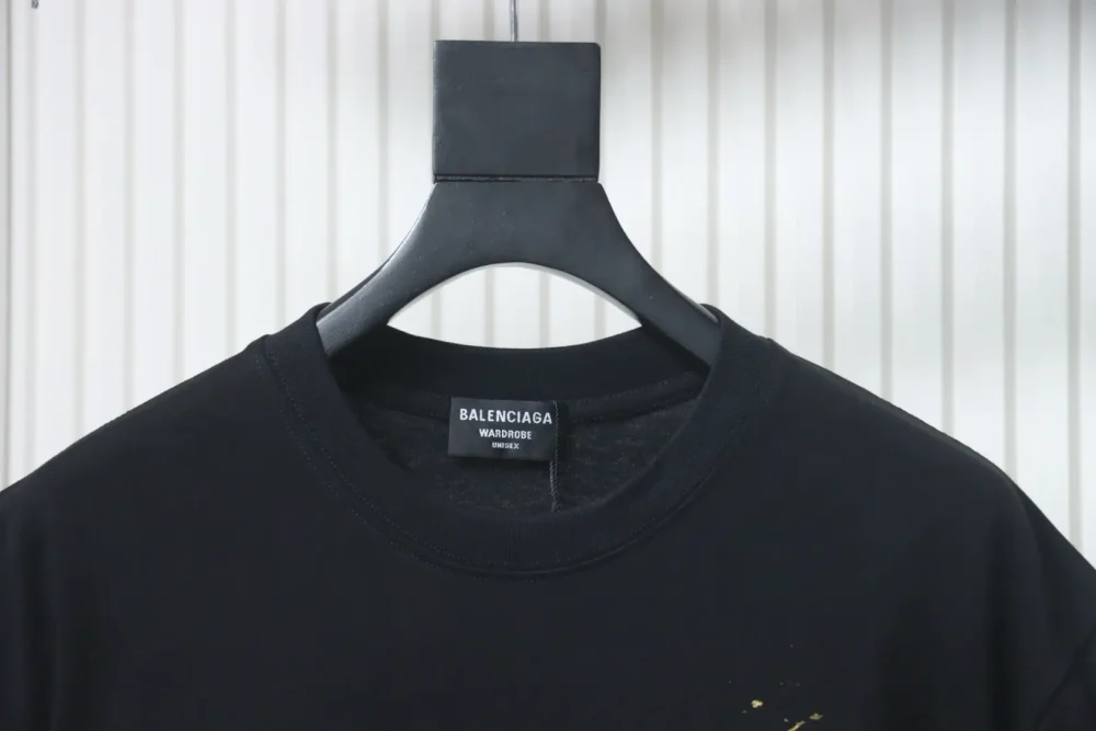 Balenciaga Kurzarmhemd mit handbemaltem Doppel-B-Print – Bild 3