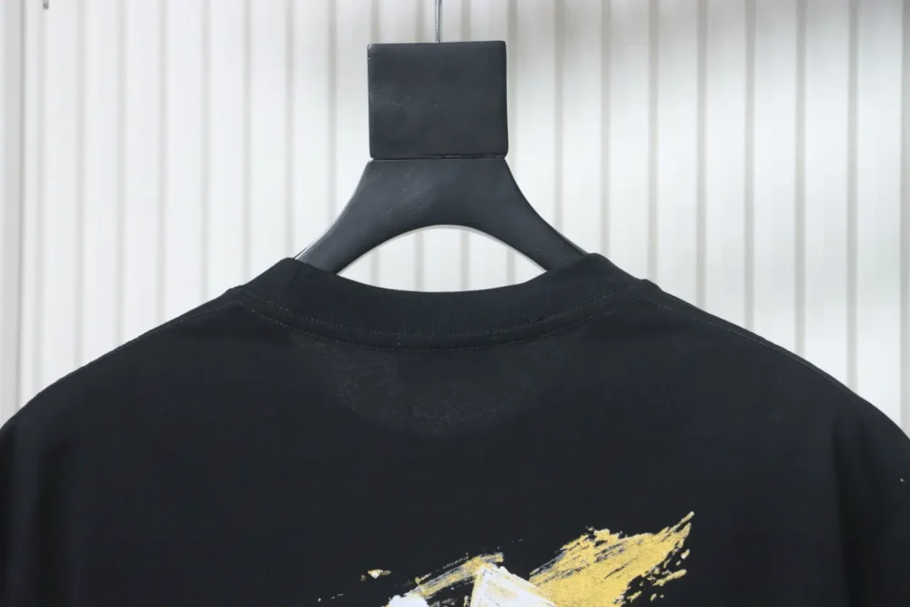 Balenciaga Kurzarmhemd mit handbemaltem Doppel-B-Print – Bild 4