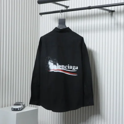 BalenciagaFlauschiges Cola-Langarmhemd