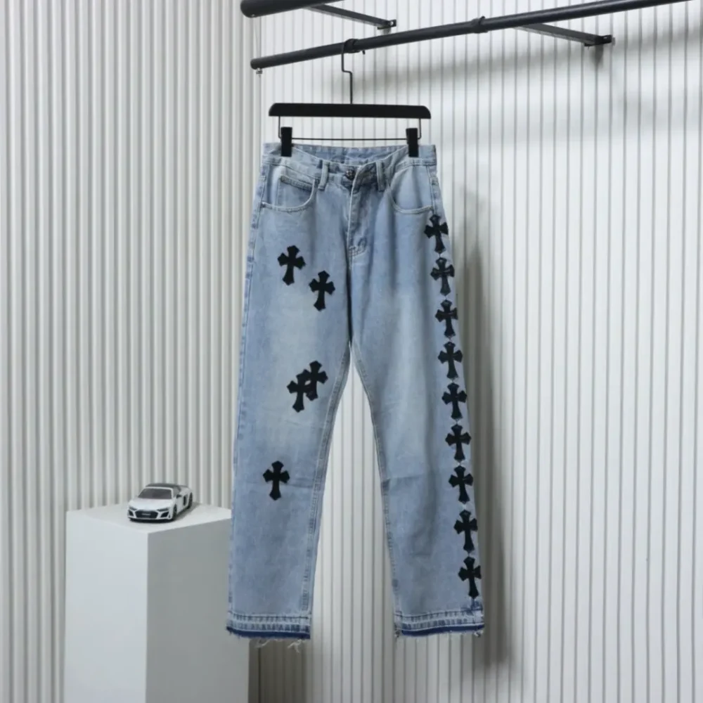 Cross Straight Jeans aus Leder