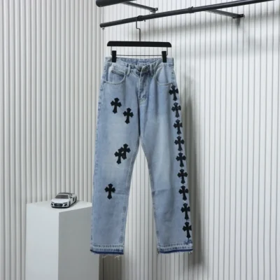Cross Straight Jeans aus Leder