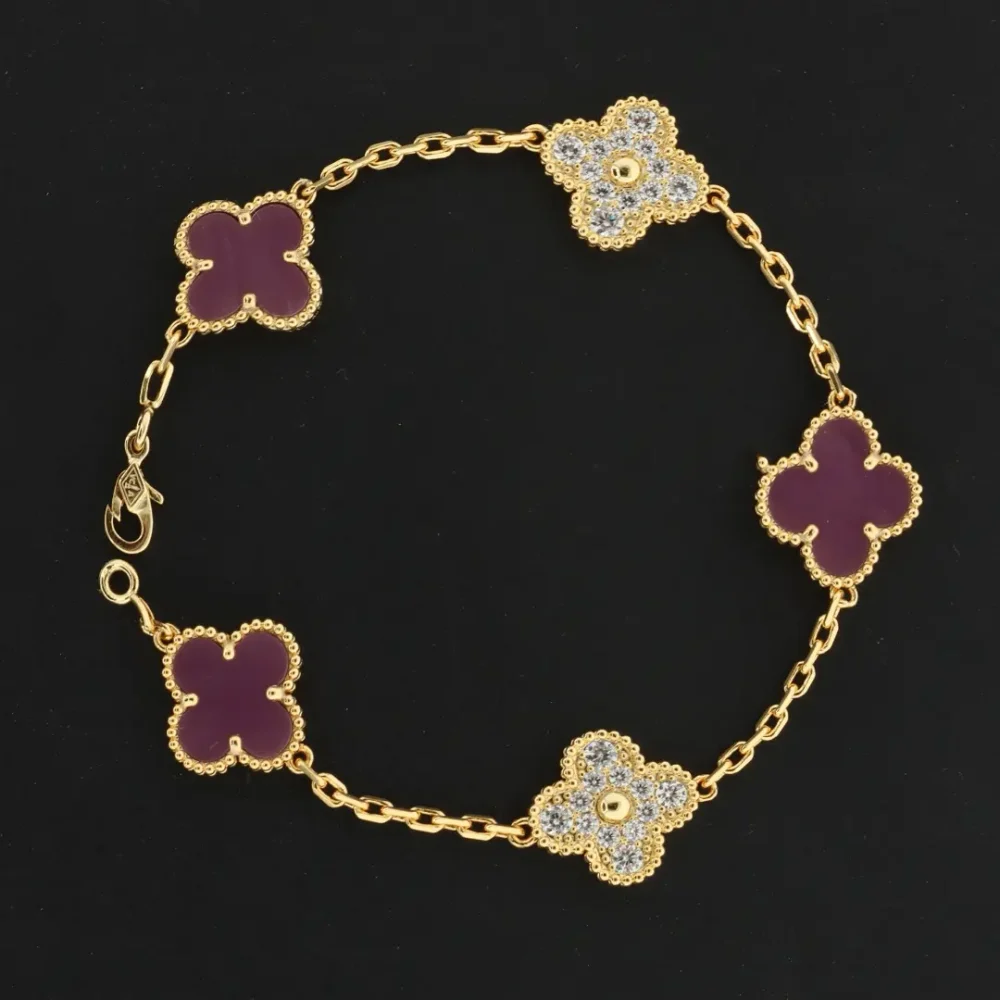 Diamant-Fünf-Blumen-Armband – Bild 18