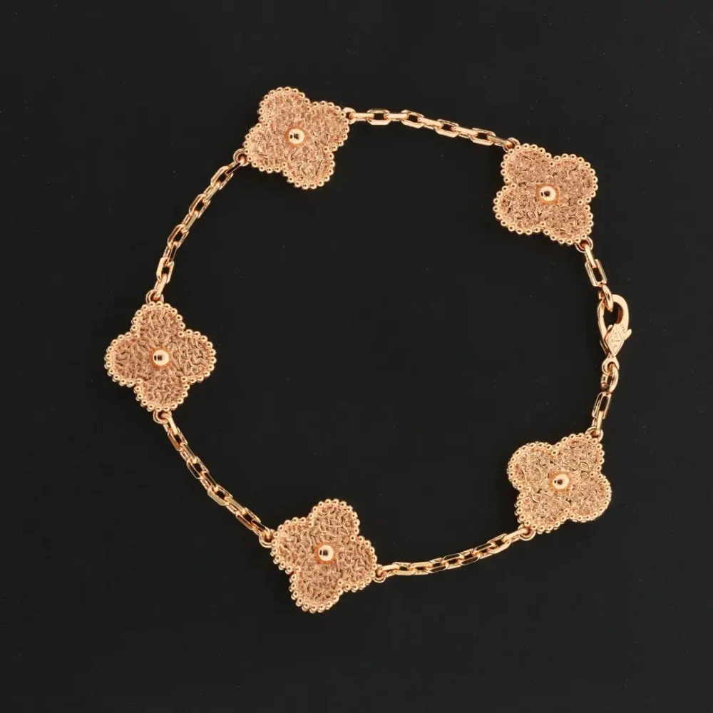 Diamant-Fünf-Blumen-Armband – Bild 15