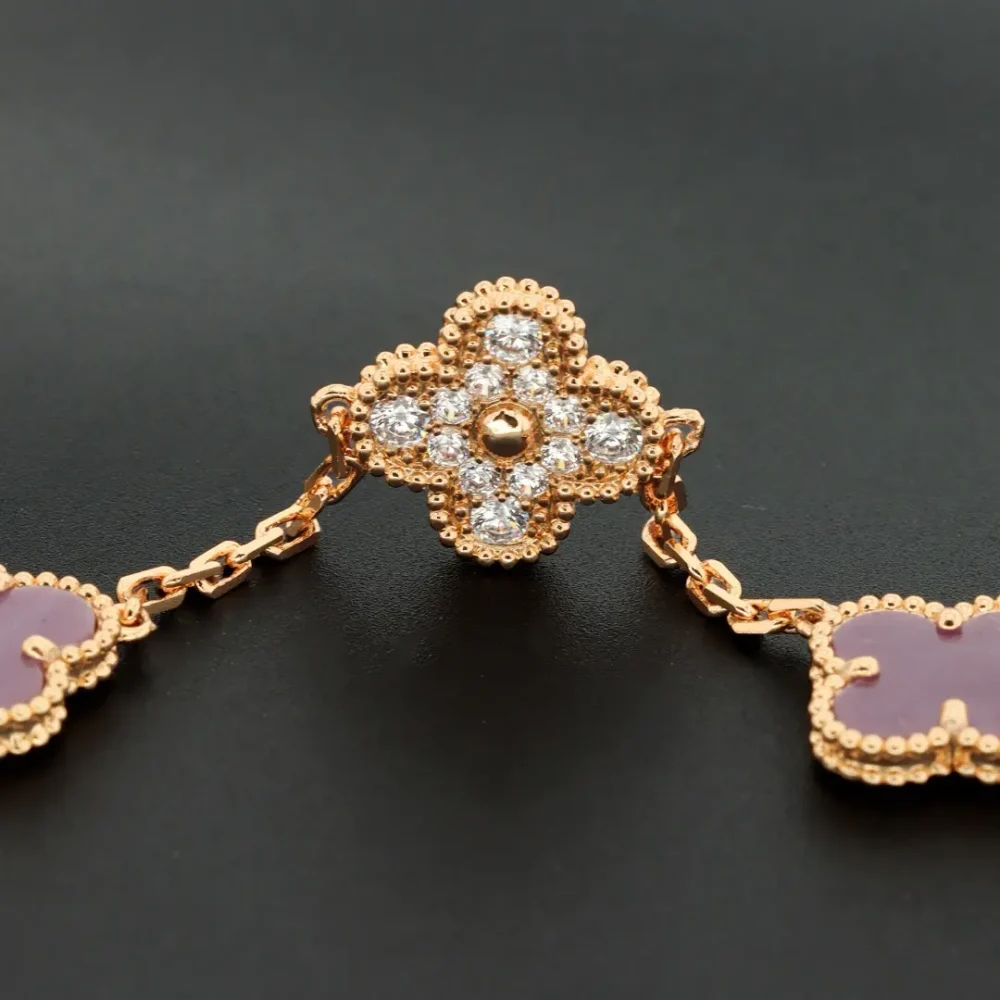 Diamant-Fünf-Blumen-Armband – Bild 8