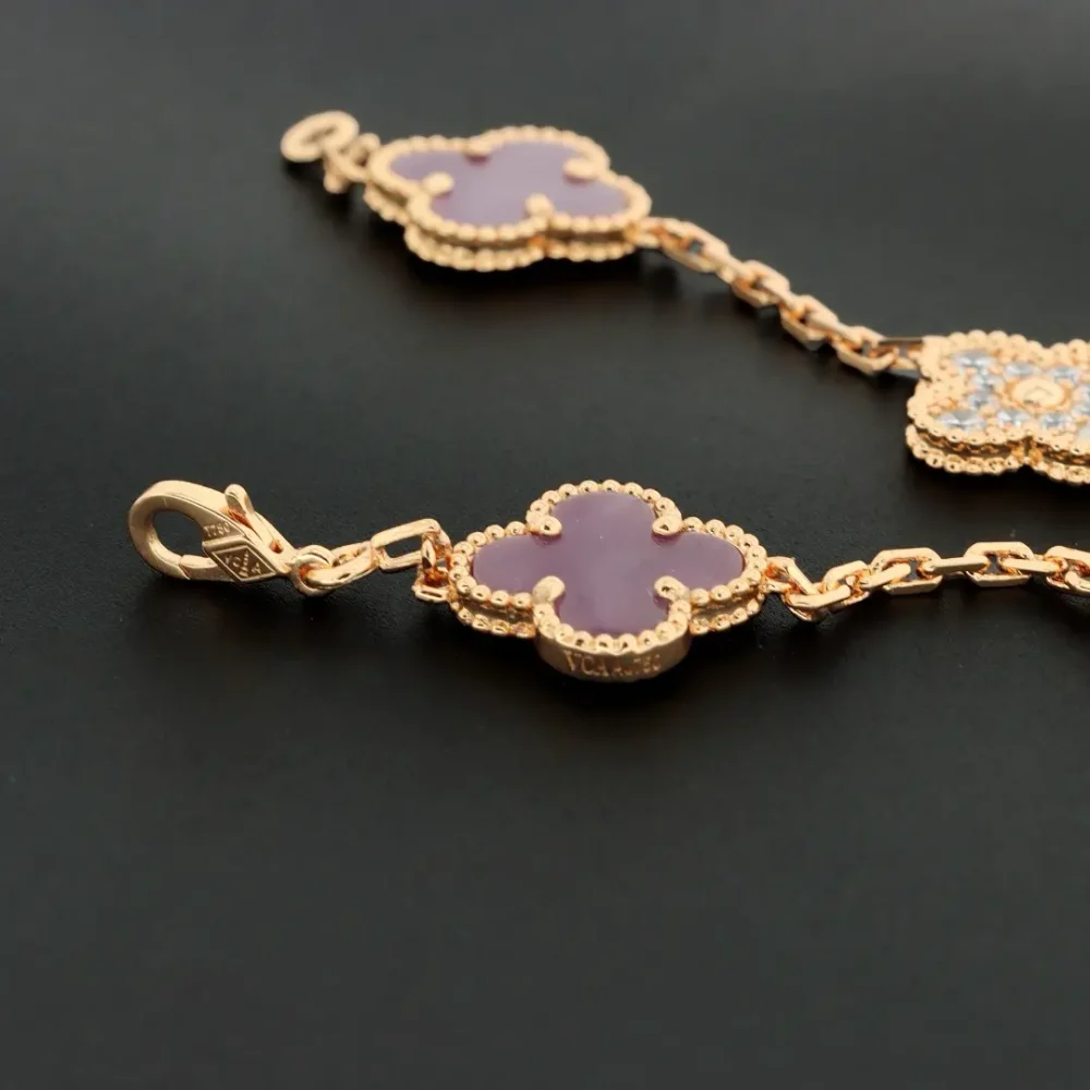 Diamant-Fünf-Blumen-Armband – Bild 5