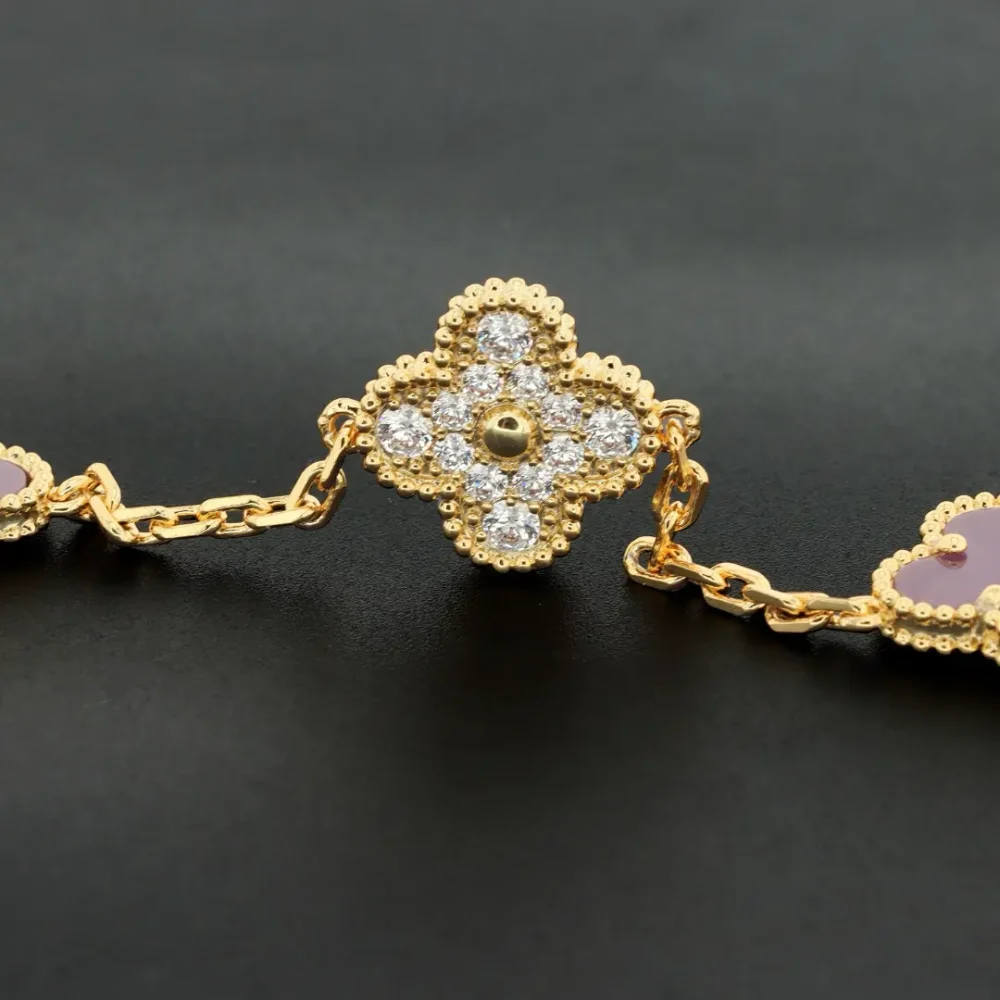 Diamant-Fünf-Blumen-Armband – Bild 12