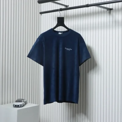 Frottee-Kurzarmshirt mit kleinem Logo-Stick auf der Brust