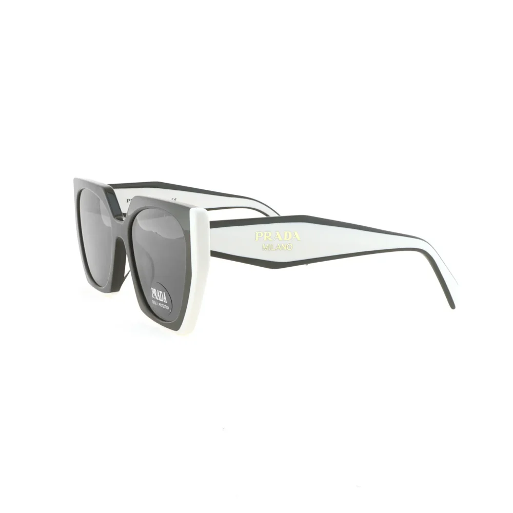 Große Sonnenbrille mit eckigem Rahmen in Beige/Schwarz – Bild 2