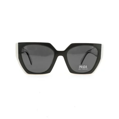 Große Sonnenbrille mit eckigem Rahmen in Beige:Schwarz