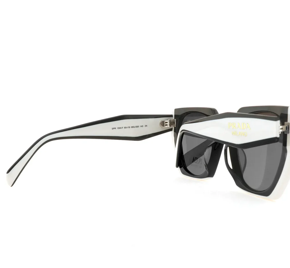 Große Sonnenbrille mit eckigem Rahmen in Beige/Schwarz – Bild 6