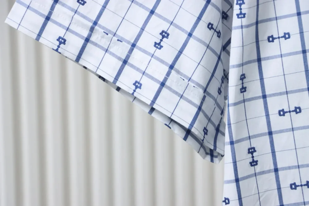 Kurzärmeliges Jacquard-Hemd mit Horsebit – Bild 7