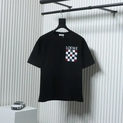 Kurzarm-T-Shirt mit Schachbrettmuster