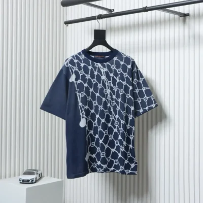 Kurze Ärmel aus Fischnetz-Jacquard-Strick