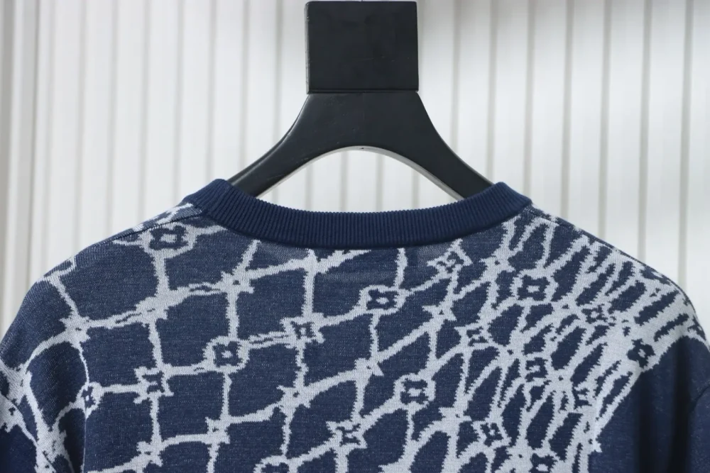 Kurze Ärmel aus Fischnetz-Jacquard-Strick – Bild 4