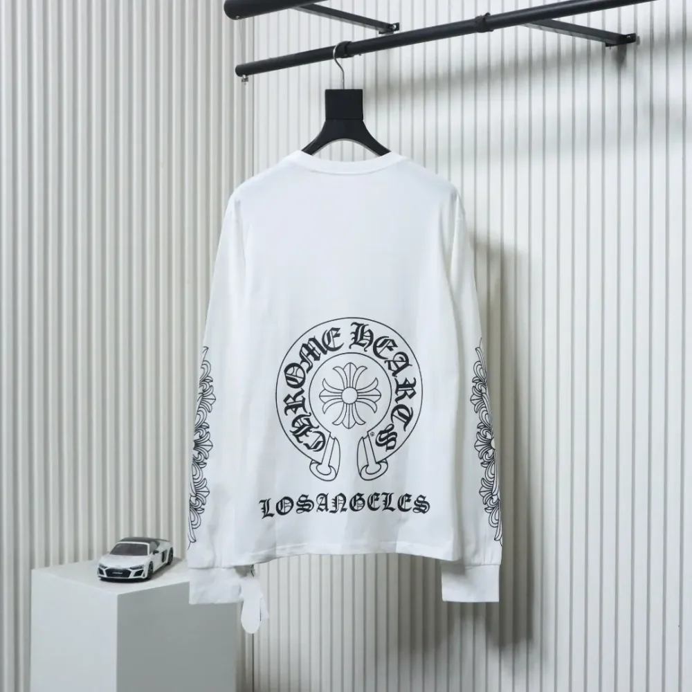 Langärmliges T-Shirt mit Hufeisen-Print vorne und hinten – Bild 2