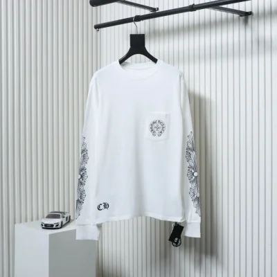Langärmliges T-Shirt mit Hufeisen-Print vorne und hinten