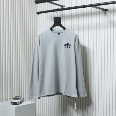 Langärmliges T-Shirt mit Rundhalsausschnitt und beflocktem Logo-Print