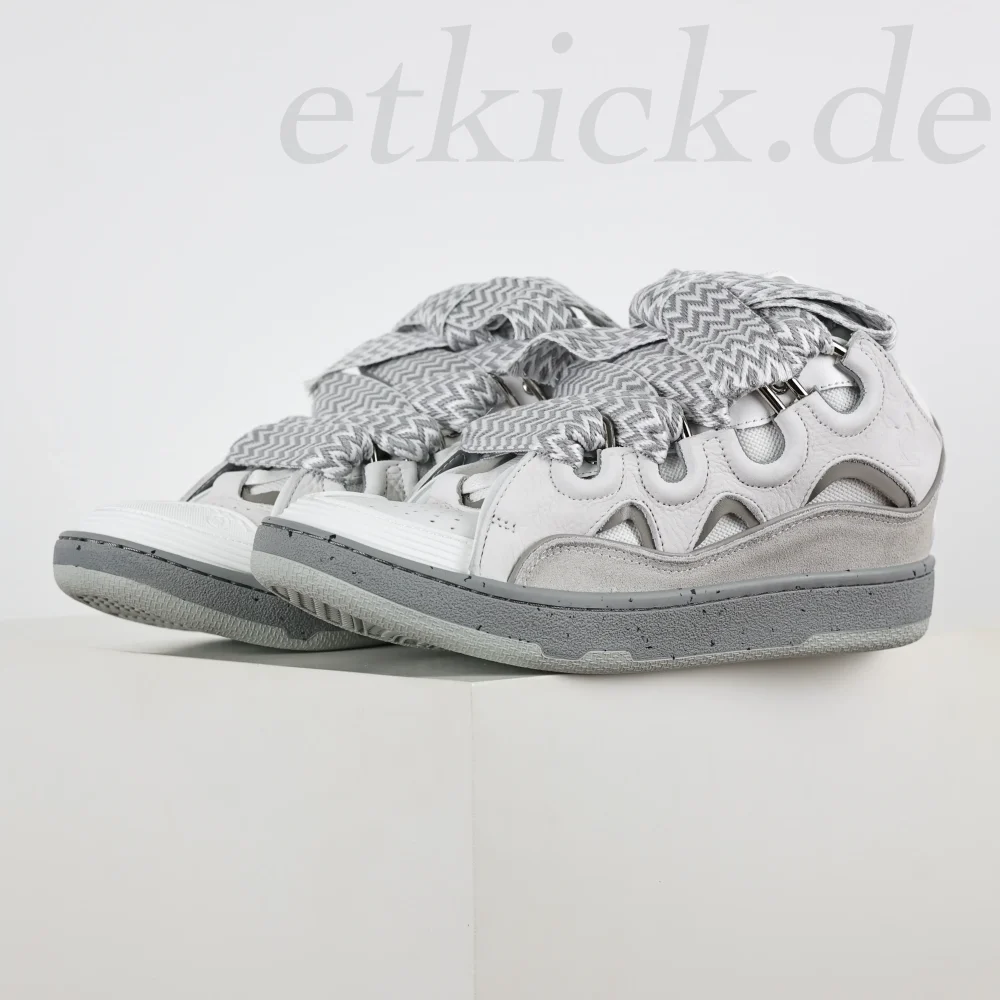 Lanvin Curb Low-Top-Sneakers zum Schnüren Grau – Bild 3