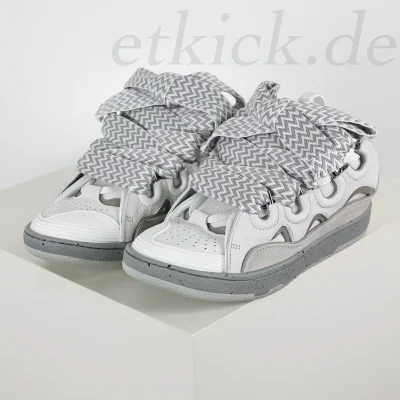 Lanvin Curb Low-Top-Sneakers zum Schnüren Grau