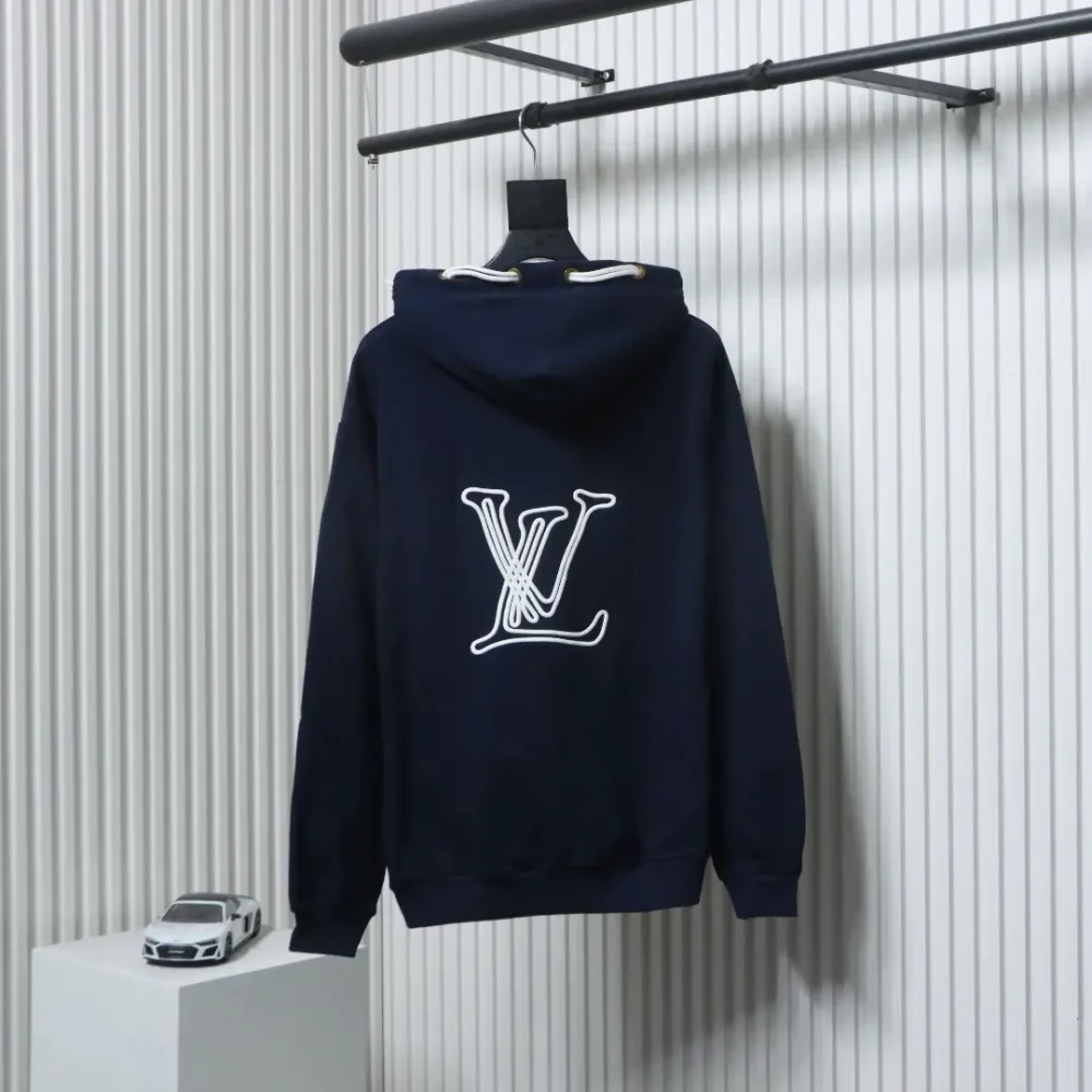 Nautischer Kapuzenpullover mit Doppelknoten-Stickerei