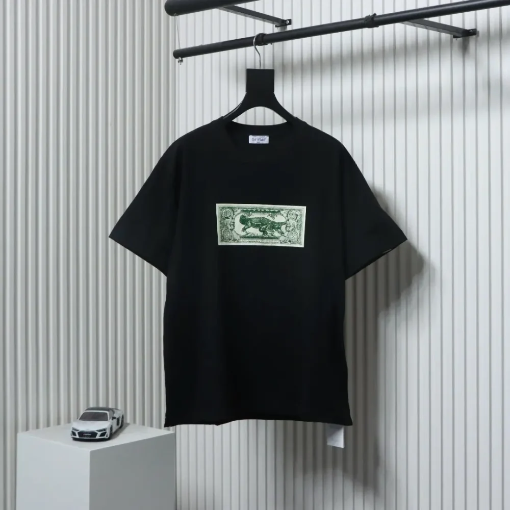 Off White Ow Krokodil US Gold Kurzarm