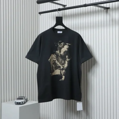 Off-White Ow neue gewaschene religiöse Kurzarm