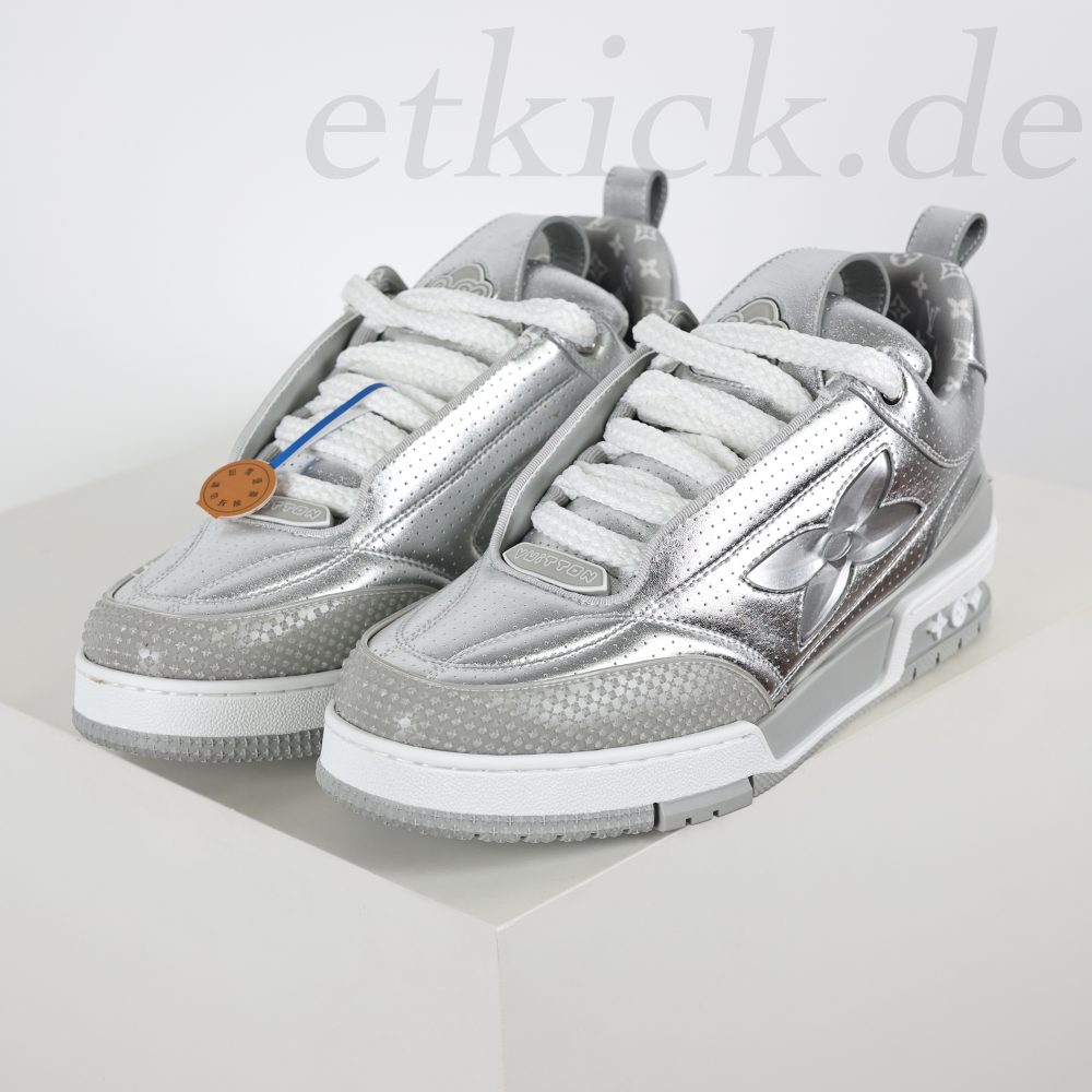 Skate 1854 Low Sneaker Low Top2.0 Silber Weiß Große Blume
