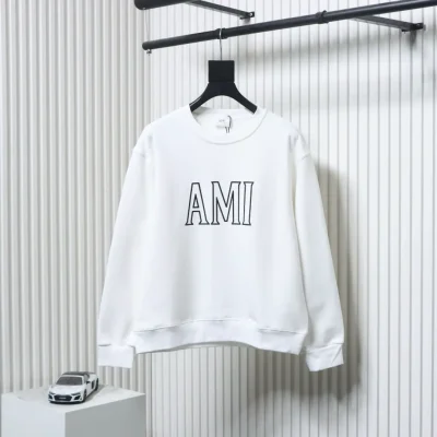 Ami Paris Sweatshirt mit Rundhalsausschnitt und ausgehöhltem Buchstaben