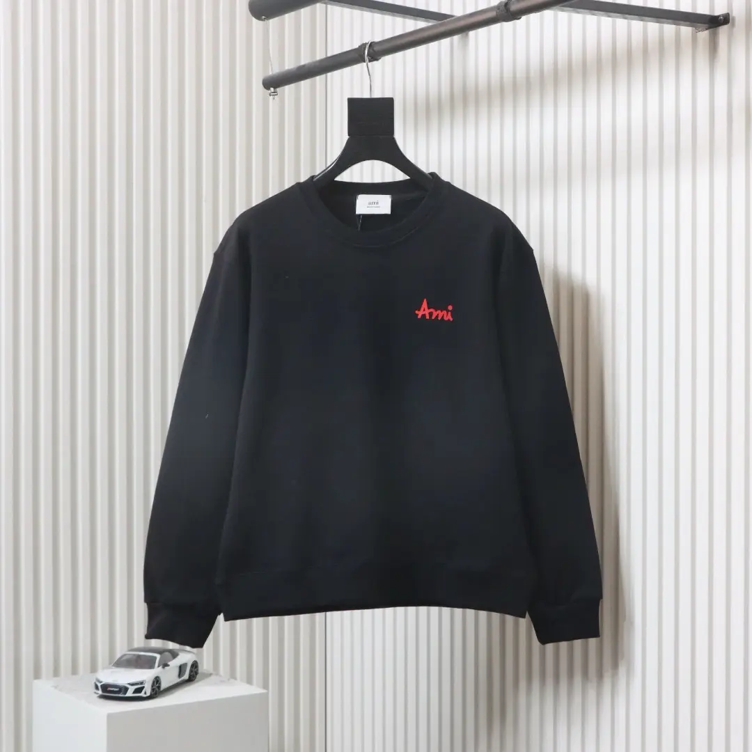 Ami Paris Sweatshirt mit Rundhalsausschnitt und kleinem Buchstaben – Bild 11