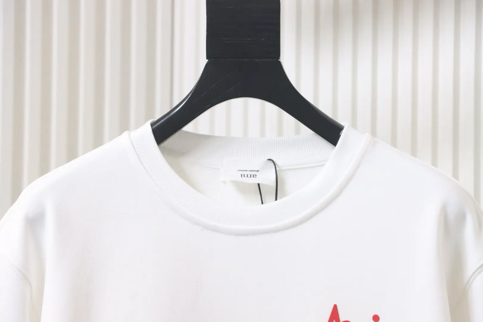 Ami Paris Sweatshirt mit Rundhalsausschnitt und kleinem Buchstaben – Bild 3