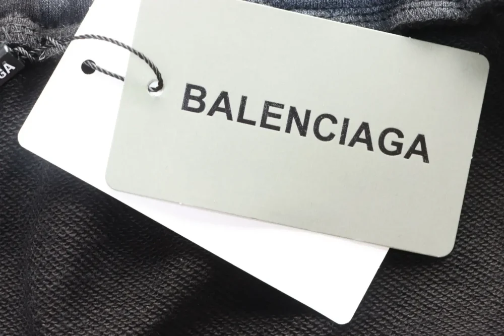 Balenciaga 24Fw bestickte, verwaschene Hose in Cola-Schlamm-Farbe – Bild 9