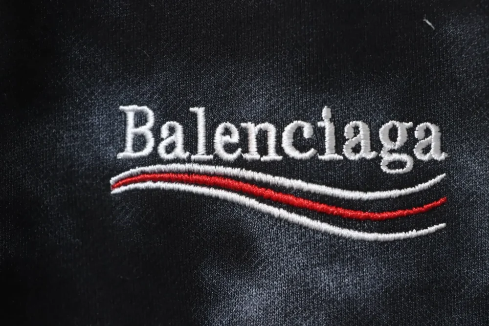 Balenciaga 24Fw bestickte, verwaschene Hose in Cola-Schlamm-Farbe – Bild 5