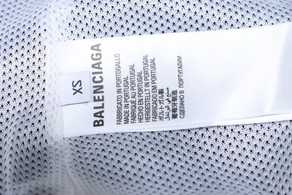 Balenciaga BLCG Sportanzugjacke in Destroyed-Optik in Weiß und Grau mit Doppelnaht – Bild 10