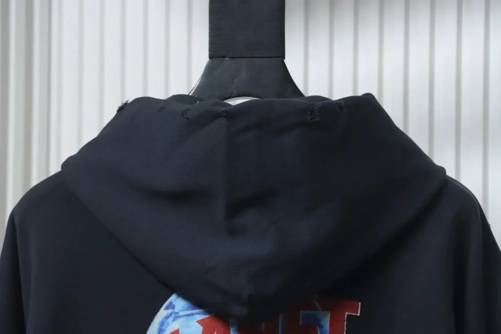 Balenciaga Catwalk-Style Erdmuster Direkteinspritzdruck gewaschene Distressed-Reißverschlussjacke – Bild 4