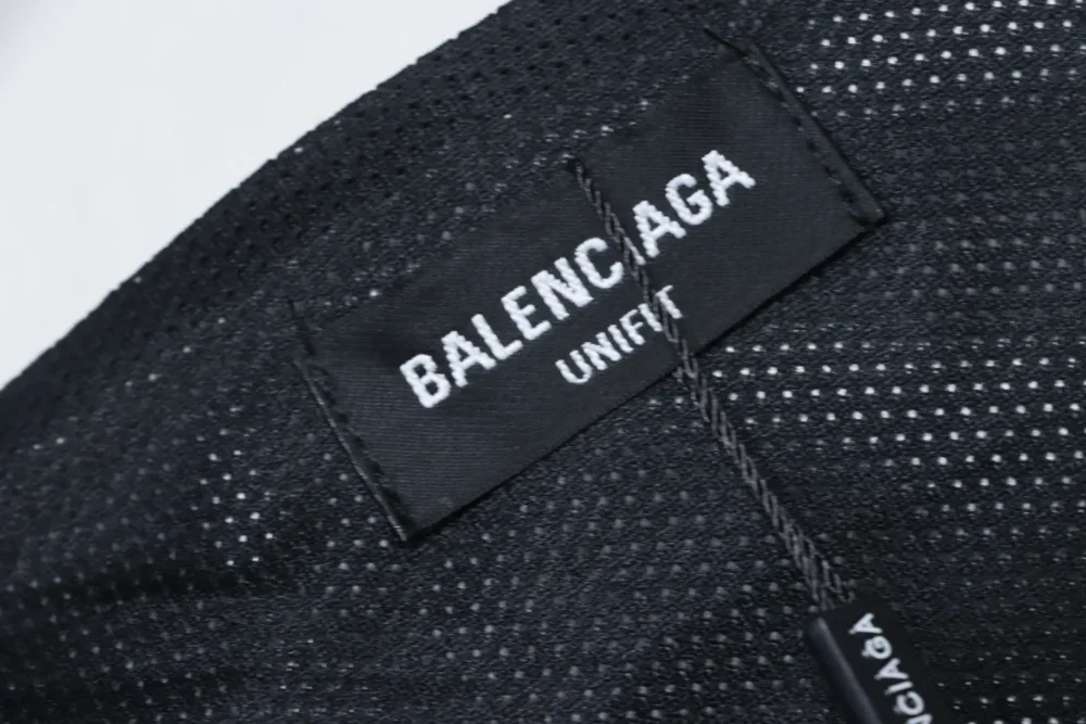 Balenciaga Dreifarbige Jacke mit Stehkragen und Doppelring-Print – Bild 8
