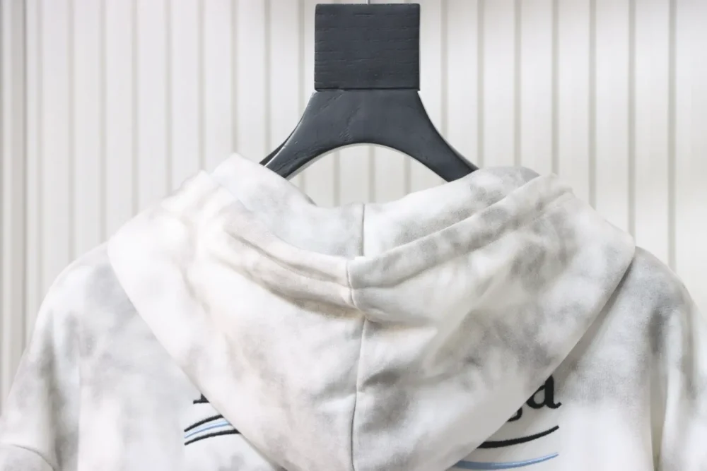 Balenciaga Kapuzensweatshirt mit schlammfarbener Distressed-Optik und Cola-Stickerei XXL – Bild 4